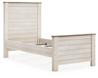 Willowton Twin Panel Bed, Dresser and Mirror