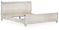 Willowton Queen Sleigh Bed with Mirrored Dresser and Nightstand