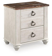 Willowton King Sleigh Bed and 2 Nightstands