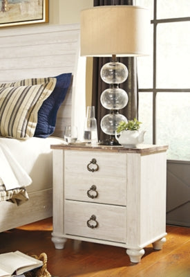 Willowton Full Panel Bed with Storage and Nightstand