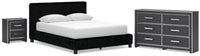 Zuraleus Queen Upholstered Bed, Dresser and Nightstand
