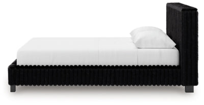Zuraleus Queen Upholstered Bed, Dresser and Nightstand