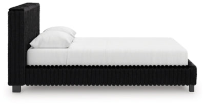 Zuraleus Queen Upholstered Bed, Dresser and Mirror