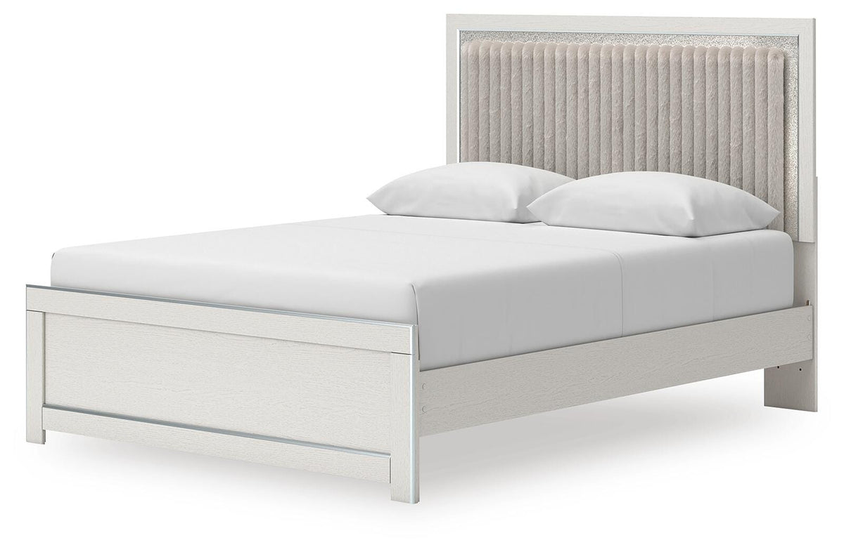 Zuraleus Queen Upholstered Platform Bed, Dresser, Mirror and Nightstand
