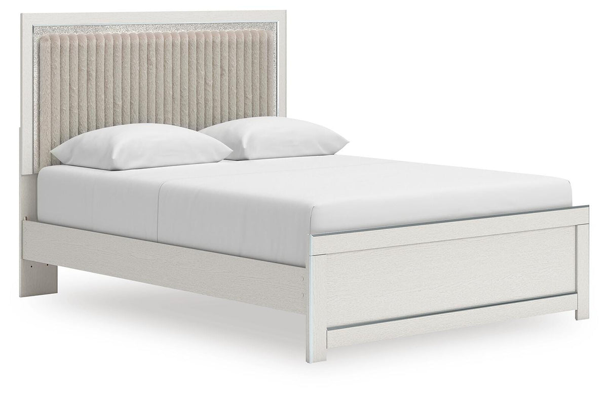 Zuraleus Queen Upholstered Platform Bed, Dresser, Mirror and Nightstand