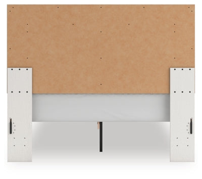 Zuraleus Queen Upholstered Panel Platform Bed, Dresser and Mirror