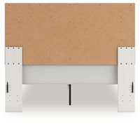 Zuraleus Queen Upholstered Panel Platform Bed, Dresser and Mirror