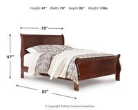 Alisdair King Sleigh Bed, Dresser and Mirror