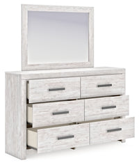 Cayboni King Panel Bed, Dresser, Mirror, Chest and 2 Nightstands