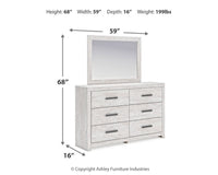 Cayboni King Panel Bed, Dresser, Mirror, Chest and 2 Nightstands