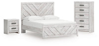 Cayboni Queen Panel Bed, Chest and Nightstand