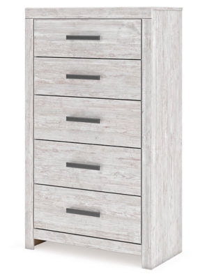 Cayboni King Panel Bed, Dresser, Mirror, Chest and 2 Nightstands