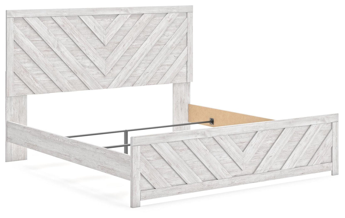 Cayboni King Panel Bed, Dresser and Nightstand