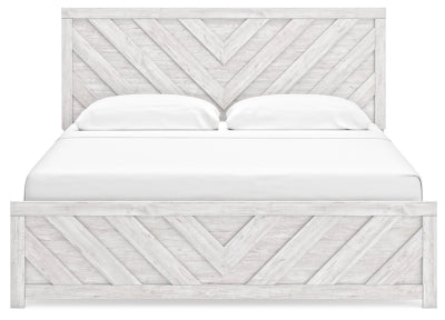 Cayboni King Panel Bed, Dresser, Mirror, Chest and 2 Nightstands