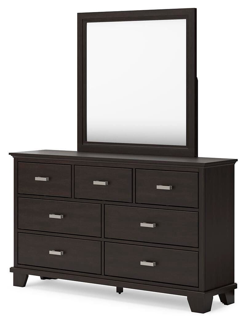 Covetown Queen Panel Bed, Dresser, Mirror, Chest and Nightstand