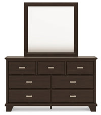Covetown California King Panel Bed, Dresser and Mirror