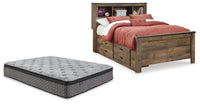 Trinell Full Bookcase Bed with Mattress