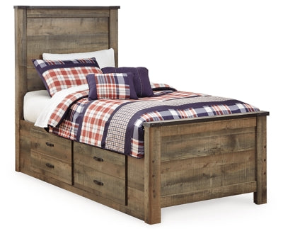 Trinell Panel Bed with 2 Storage Drawers