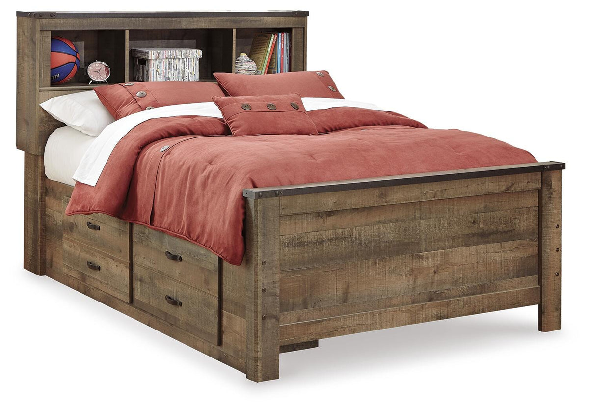 Trinell Full Bookcase Bed with Mattress