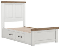 Savonport Twin Panel Bed with Storage