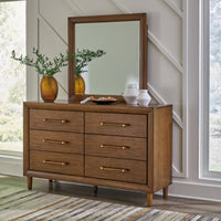 Lyncott Queen Upholstered Bed, Dresser, Mirror and 2 Nightstands