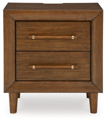 Lyncott Queen Upholstered Bed, Dresser, Mirror and 2 Nightstands