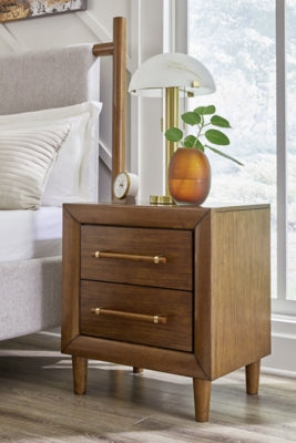 Lyncott Queen Upholstered Bed, Dresser, Mirror and 2 Nightstands