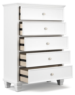 Fortman King Panel Bed, Dresser, Mirror, Chest and Nightstand