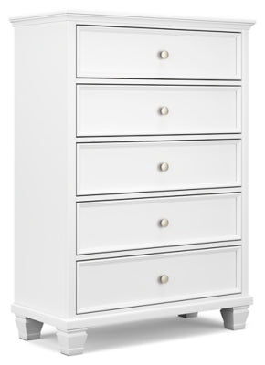 Fortman King Panel Bed, Dresser, Mirror, Chest and Nightstand