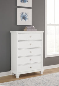 Fortman King Panel Bed, Dresser, Mirror, Chest and Nightstand