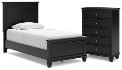 Lanolee Twin Panel Bed and Chest