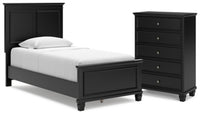 Lanolee Twin Panel Bed and Chest