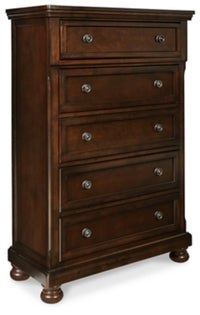 Porter California King Panel Bed, Dresser, Mirror and Chest