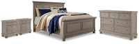 Lettner Queen Panel Bed, Dresser and 2 Nightstands