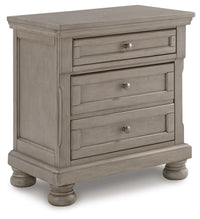 Lettner California King Panel Bed and 2 Nightstands
