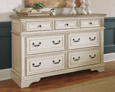 Realyn King Panel Storage Bed and Dresser