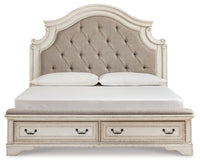 Realyn King Storage Bed, Dresser, Chest and 2 Nightstands