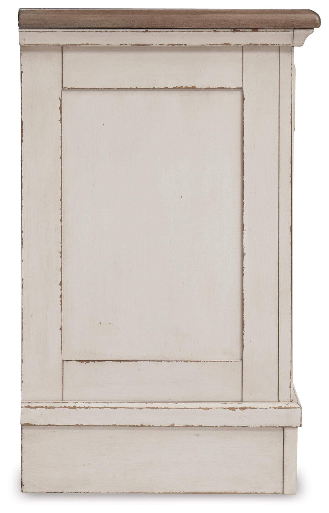 Realyn Full Upholstered Panel Bed, Dresser, Mirror, Chest and Nightstand