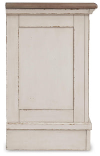 Realyn Full Upholstered Panel Bed, Dresser, Mirror, Chest and Nightstand