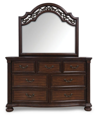 Lavinton Queen Poster Bed, Dresser and Mirror