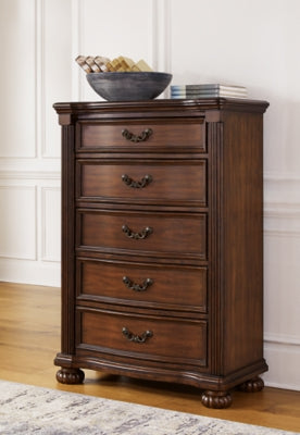 Lavinton Queen Poster Bed, Chest and Nightstand