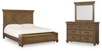 Karallin Queen Panel Storage Bed, Dresser and Mirror