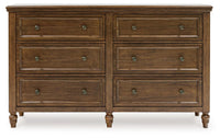 Sturlayne King Upholstered Panel Bed, Dresser and 2 Nightstands