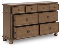 Rowlenstown King Poster Bed, Dresser and 2 Nightstands