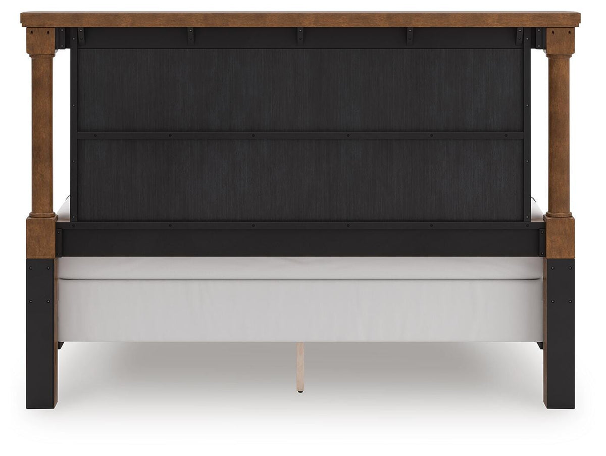 Rowlenstown King Poster Bed, Dresser and 2 Nightstands
