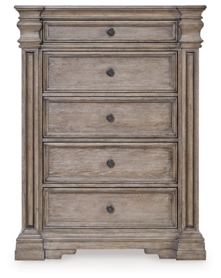 Blairhurst Queen Panel Bed, Dresser, Mirror, 2 Chests and Nightstand