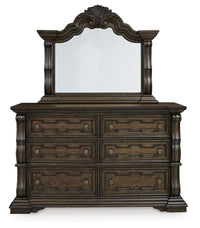 Maylee California King Panel Bed, Dresser, Mirror and Nightstand