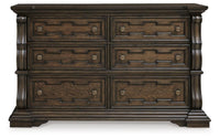 Maylee King Upholstered Panel Bed and Dresser