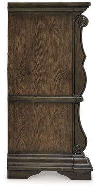 Maylee King Upholstered Panel Bed and Dresser