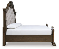 Maylee King Upholstered Panel Bed and Dresser